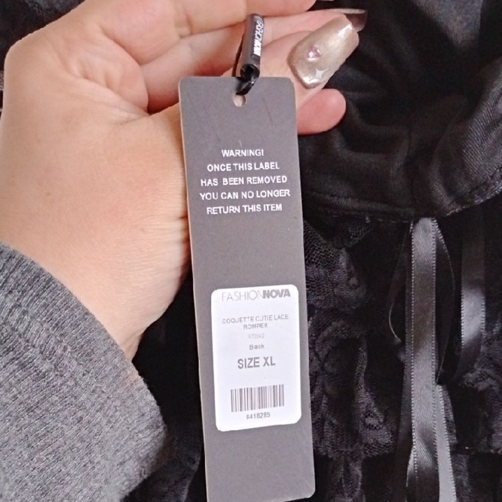 Fashion Nova Black Lace Romper - Picture 7 of 8